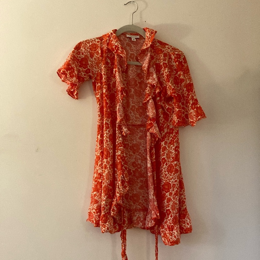 TopShop Wrap Around Mini Floral Dress